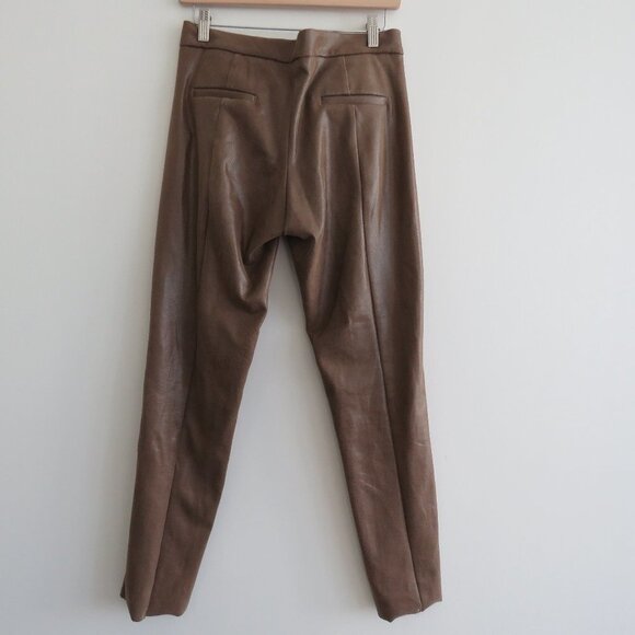 ANIA SCHIERHOLT Tan Brown Faux Leather Pants - Size US 32 - Picture 9 of 14